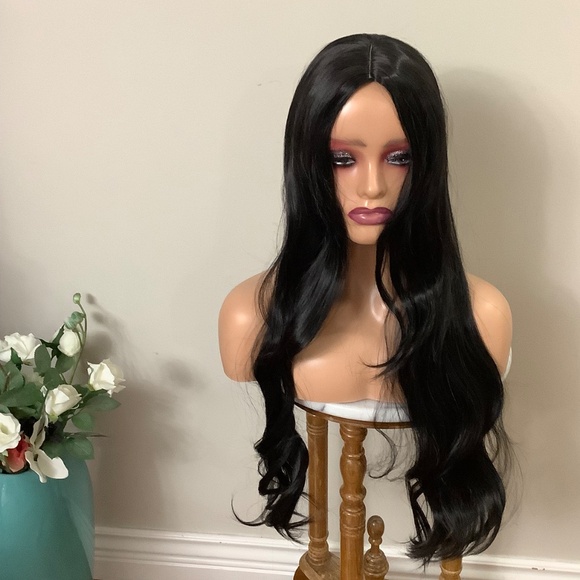 NEW Long Black Wig - Picture 2 of 7
